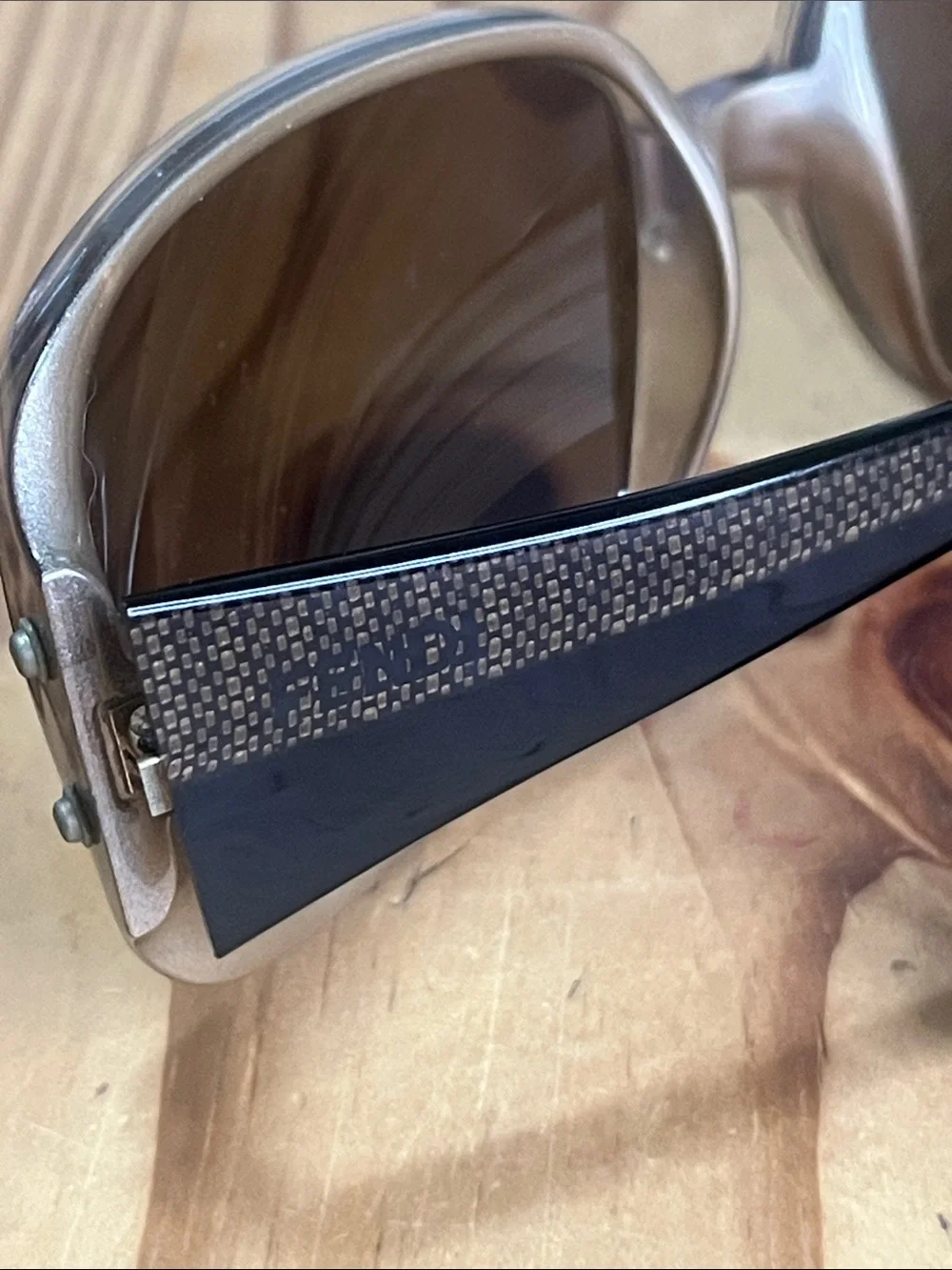 Fendi Brown Gradient Oversized VINTAGE Sunglasses Made in Italy
